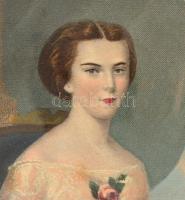 cca 1853 Erzsébet császárné és királyné (Sisi), színezett acélmetszet, papír, Johann Richard Schwage...