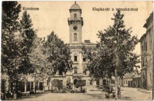 1921 Komárom, Komárno; Klapka tér a Városházával / square, town hall (EB)