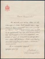 1942 Serédi Jusztinián (1884-1945) bíboros saját kézzel írt és aláírt egy oldalas levele Esty Miklós pápai kamarásnak, melyben leírja véleményét arról, hogy Hossu és Rusu püspökök nem jelennek meg a katolikus nagygyűlésen, eredeti borítékkal