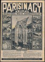 1940 A Párisi Nagyáruház 1940-41. évi árjegyzéke rengetek termékrajzzal, jó állapotban, 48p