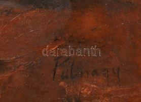 Pálnagy jelzéssel: Alföldi táj. Olaj, farost, keretben, 27×37 cm