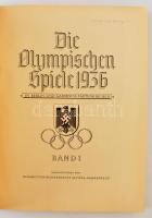 1936 Die Olympischen Spiele 1936. 1-2. köt. 2 db gyűjtőkép album kevés hiánnyal, érdekes leírásokkal...