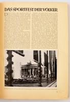 1936 Die Olympischen Spiele 1936. 1-2. köt. 2 db gyűjtőkép album kevés hiánnyal, érdekes leírásokkal...