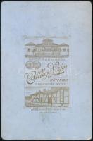 cca 1890-1900 Házaspár portréja, 2 db keményhátú fotó, Arad-Újpest, Csillagi Lajos műterméből, a hát...