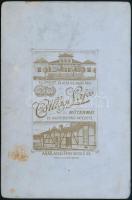 cca 1890-1900 Házaspár portréja, 2 db keményhátú fotó, Arad-Újpest, Csillagi Lajos műterméből, a hát...