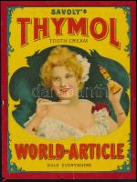 Savolys Thymol fogkrém, angol nyelvű reklámlap