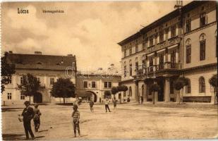 1914 Lőcse, Levoca; Vármegyeháza, Fő tér / county hall, main square (EK)