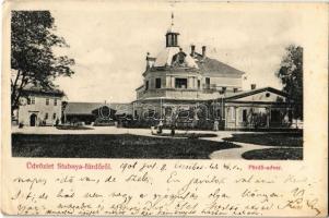1906 Stubnyafürdő, Túróchévíz, Stubnianske Teplice, Turcianske Teplice; Fürdő-udvar. Stránszky Jakab és veje kiadása / spa park (EK)