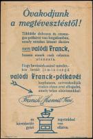Franck kávépótló kétoldalas reklámlap