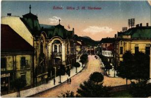 1920 Zsolna, Zilina; Ulica J. M. Hurbana / utca, L. Biel üzlete. Kiadja J. M. Hradil / street view, shop (EK)