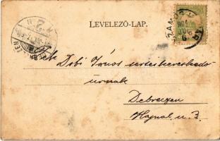 1904 Szamosújvár, Gherla; Országos fegyintézet, börtön / prison. Art Nouveau, floral (EK)