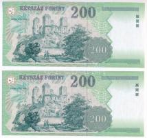 2006. 200Ft "FB" (2x) sorszámkövetők T:I