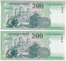 2005. 200Ft "FC" (2x) sorszámkövetők T:I- foltos