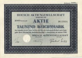 Német Birodalom 1923-43. 6db klf részvény