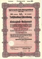 Német Birodalom 1923-43. 6db klf részvény