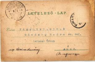 1899 Rimaszombat, Rimavská Sobota; Schwidernoch Károly Art Nouveau, floral, litho (r)