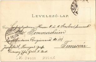 1898 (Vorläufer!) Kassa, Kosice; Mildner Ferenc kiadása. Art Nouveau, floral, litho