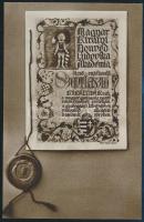 1930 Ludovika évfolyam-találkozó menükártyája