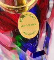 Bleikristall ólomkristály parfümszóró, több rétegű, pumpával, nagyon apró lepattanással, m: 13,5 cm