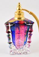 Bleikristall ólomkristály parfümszóró, több rétegű, pumpával, nagyon apró lepattanással, m: 13,5 cm