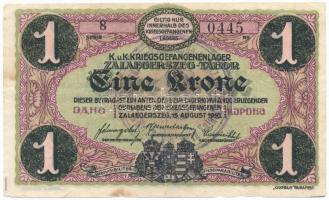 Zalaegerszeg / hadifogolytábor 1916. augusztus 15. 1K arab sorozat és sorszámmal T:III- / Hungary / ...