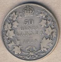 Kanada 1918. 50c Ag T:3/3- apró ph.