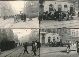 1956-os fotók: utcai jelenetek, 12 db későbbi előhívás, 10,5×14,5 cm