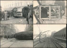 1956-os fotók: utcai jelenetek, 12 db későbbi előhívás, 10,5×14,5 cm