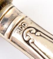 Ezüst nyelű lapátocska jelzett díszdobozban 14 cm