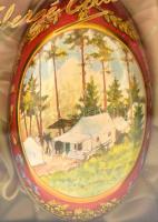 Fabergé stílusú modern fém tojás dobozok (6db), csoki nélkül, eredeti dobozában, 10×6,5 cm (6×)