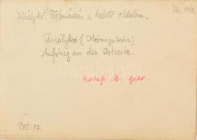 cca 1910 Királykő-hegység, felmászás a keleti oldalon, Erdélyi Mór felvétele, hátulján feliratozva, ...