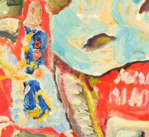 Schéner jelzéssel: Mézeskalácsok, olaj, papír, 46×38 cm