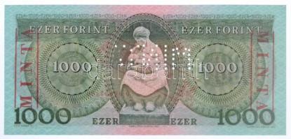1993. 1000Ft piros "MINTA" felülnyomással és perforációval illetve "D 00000460" ...