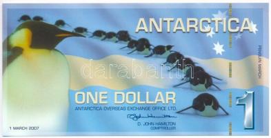 Antarktisz 2007. 1$ fantázia bankjegy T:I  Antarctica 2007. 1 Dollars fantasy banknote C:UNC