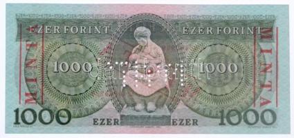 1993. 1000Ft piros "MINTA" felülnyomással és perforációval illetve "E 00000900" ...