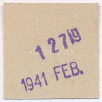 Miskolc 1941. 50f "Korona Kávéház Miskolcz" hátoldalon "1 27ig 1941 FEB." bélyeg...