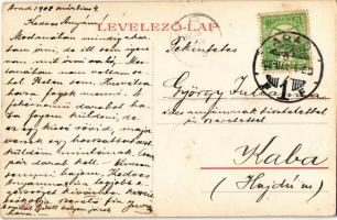 1908 Arad, Andrássy tér és Weitzer János utca sarok, Központi Divatáruház. W.L. 502. / square and st...