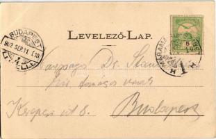 1902 Rónaszék, Rohnen, Costiui (Máramaros, Maramures); Ferenc bánya a hivatalépülettel. Kaufman Ábra...