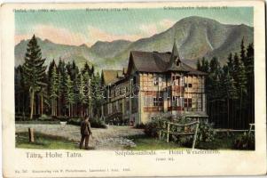 Tátra, Vysoké Tatry; Széplak szálloda. F. Pietschmann No. 507. / Hotel Weszterheim / Tatranska Polianka