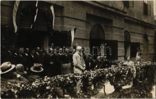1920 Szombathely, A Trianoni döntés bejelentése / declaration of the Treaty of Trianon. photo (fl)