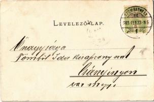 1903 Szombathely, Széll Kálmán utca. Özv. Fekete Istvánné kiadása (EK)