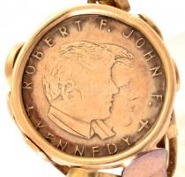 14 K arany Kennedy eemlékgyűrű, jelzett arany. 2,37 g