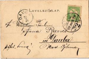 1901 Győr, Baross út, Heckenast György és Kohn P. üzlete, Kővári, Schacherl, Wollner Miksa, Röszler ...