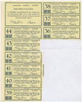 Veszprém 1926. "Veszprémi Takarékpénztár" tíz részvénye egyben 250P-ről, szelvényekkel és ...