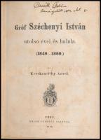 Kecskeméthy Aurél: Gróf Széchényi István utolsó évei és halála. (1849-1860.) Pest, 1866, Emich Guszt...