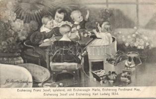 Franz Joseph, Maria, Ferdinand Max, Josef, Karl Ludwig in 1834