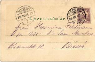 1900 Budapest, rakpart este. Regel & Krug  litho  (r)