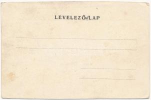 Balaton, fürdőzők csoportképe a fürdőkabinok előtt  (ázott / wet damage)