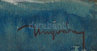 Ungváry Sándor (1883-1951): Démoni nő (akt). Vegyes technika, papír-karton, jelzett, 28×27 cm