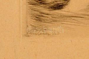 Prihoda István (1891-1956): Barátnők. Rézkarc, papír, jelzett a karcon, 21×30 cm